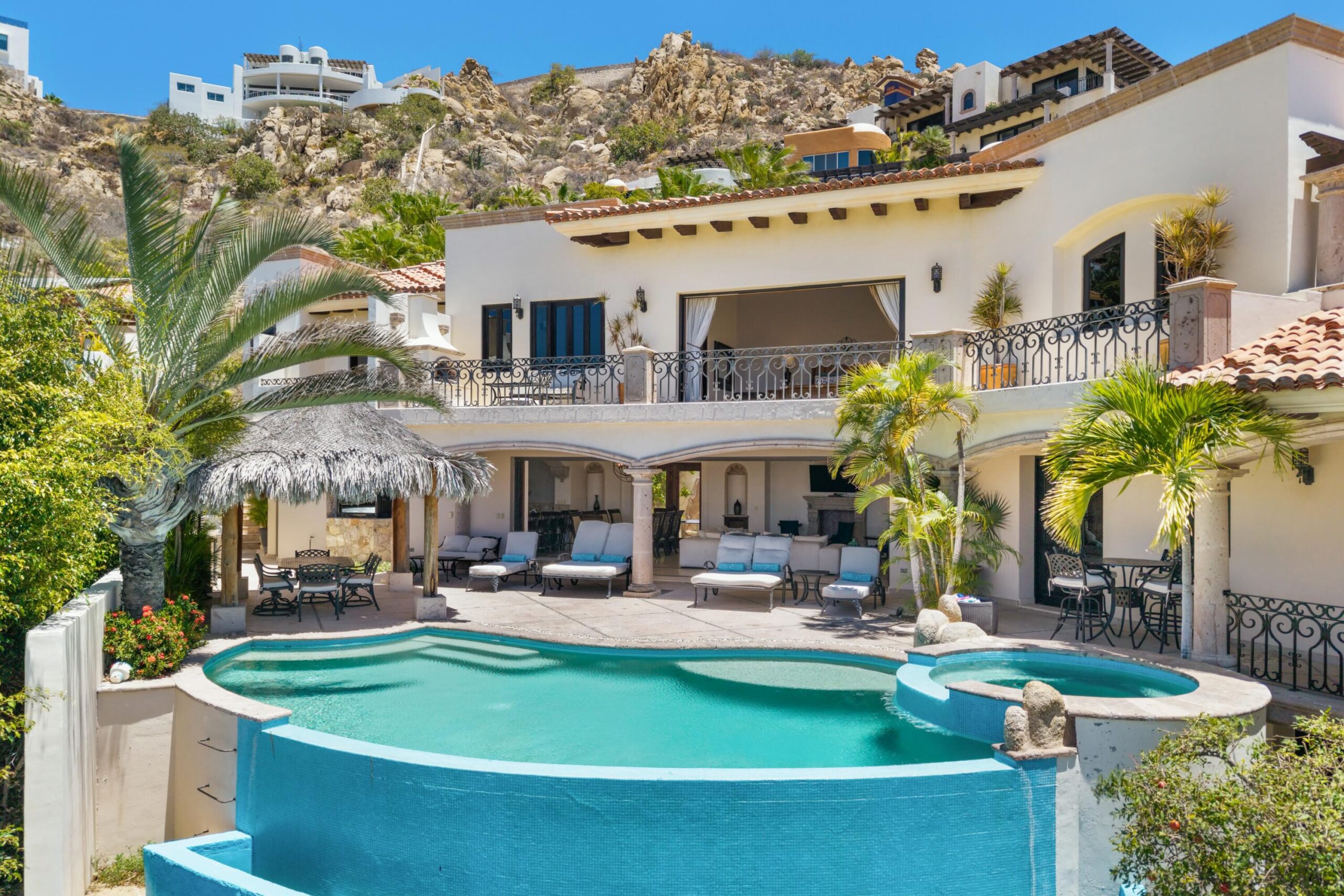 Los Cabos Section 1- Las Colinas A striking contemporary estate set atop the coveted Colinas hillside in Querencia, this new construction residence captures sweeping for sale