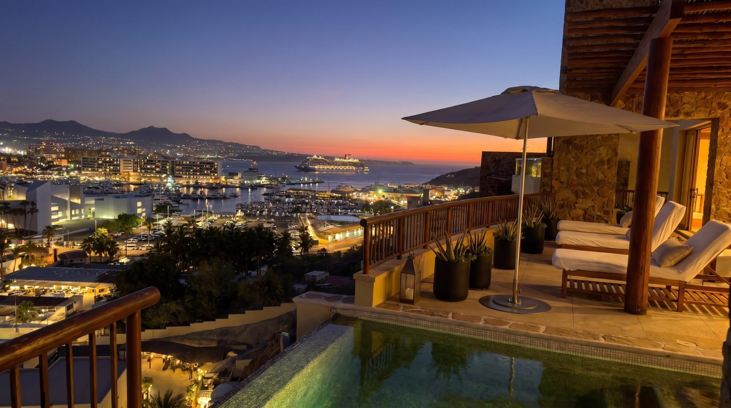 Los Cabos Section 1- Las Colinas A striking contemporary estate set atop the coveted Colinas hillside in Querencia, this new construction residence captures sweeping for sale